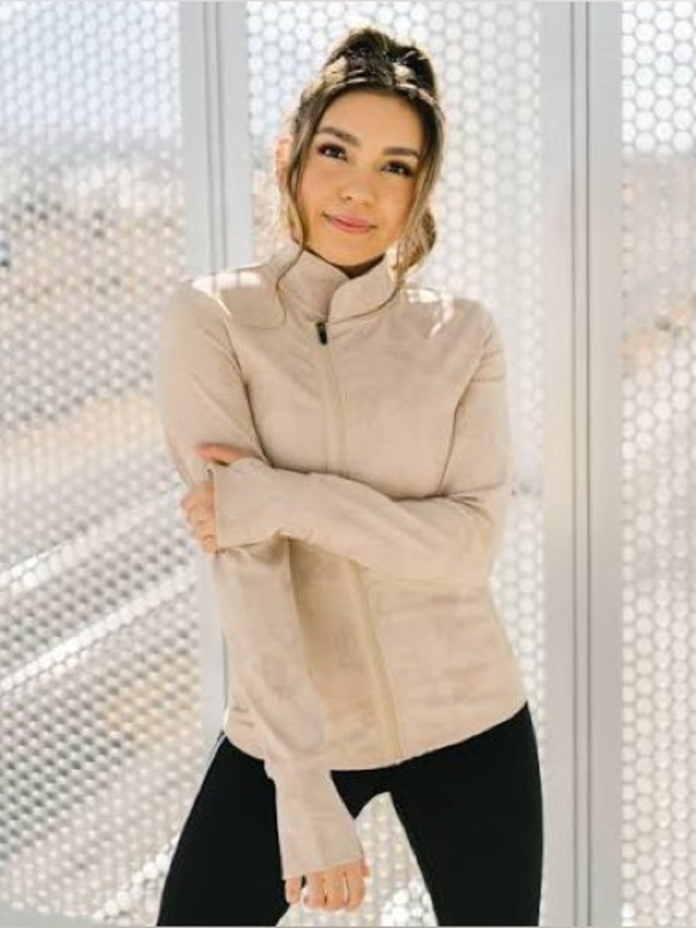 Zyia Active Moab Light Beige Women's Zip-Up Jacket